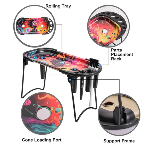 G-Pin Rolling Tray Console (Assorted Designs)