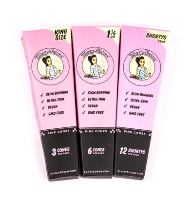 Blazy Susan Pink Pre Rolled Cones (Assorted Sizes)