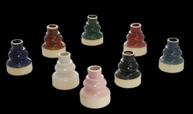 MYA Saray Medium Ceramic Hookah Bowl With Foil Grooves  (Assorted Colors)