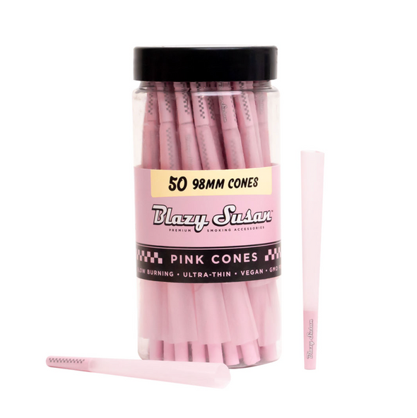 Blazy Susan Pink Pre Rolled Cones 50 Pack (Assorted Sizes)