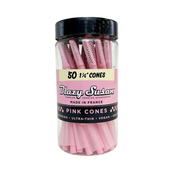 Blazy Susan Pink Pre Rolled Cones 50 Pack (Assorted Sizes)