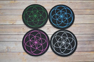 East Coasters Seed of Life Coasters 8" (Assorted Colors) - SSG