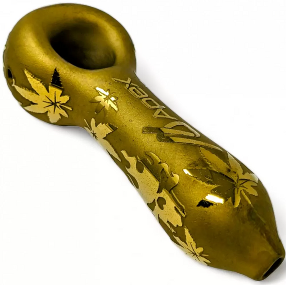 Apex 4" Frosted Currency Cobwebs Art Hand Pipe (Assorted Desgins)