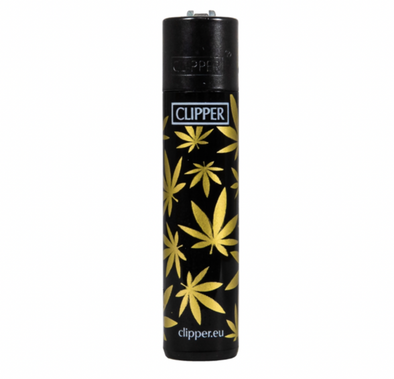 Clipper Reusable Lighter with Golden Leaves design – refillable and eco-friendly lighter with adjustable flame for cigarettes, cigars, and joints.







