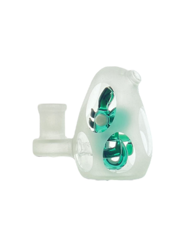 Encore Glass 4" Dinosaur Jammer Dab Rig – Compact 14MM Female Rig with Quartz Bucket & Perc for Smooth Hits (Assorted Colors)