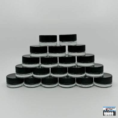 9mL Glass Containers (20-Pack) | Child-Proof Lids | Secure Storage: Convenient Multi-Pack, 20 High-Quality 9mL Containers, Versatile Storage, Child-Proof Lids, Ensures Safety, Keeps Contents Fresh, Durable Glass Construction, Protect Your Concentrates and Herbs, Odor-Proof and Airtight, Keeps Aromas Locked In, Maximum Freshness, Perfect for Organizing, Ideal for Personal or Professional Storage Needs.