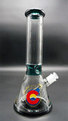 Glasslab303 12" 7mm Triple Accented Beaker (Assorted Colors) - SSG