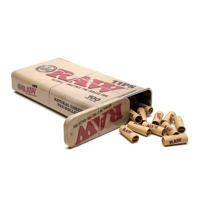 Raw Pre-Rolled Tips Tin (100-Pack) - Raw -- SmokeShopGuys Papers/Cones