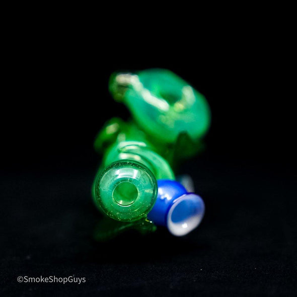 Burtoni Glass Green Bluebell Sherlock Pipe - SSG