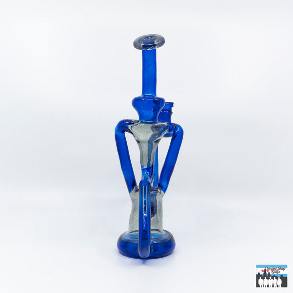 Spunout Glass Full Color Dual Uptake Recycler W/ Cap (Custom Cobalt Mix/Parallax CFL)