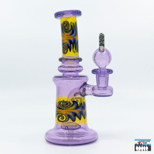 Bhomb Bhomb Glass Worked Banger Hanger W/ Cap (Gemini/Yellow Side Wag) - SSG