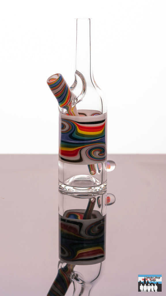 The Glass Mechanic Linework Sake Bottle (Rainbow)