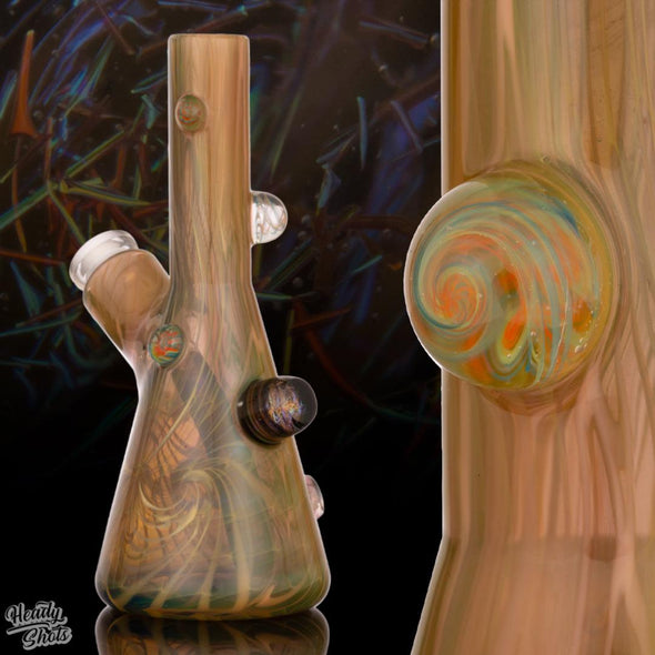FTime Glass Fumed Mini Beaker W/ Pelican - SSG