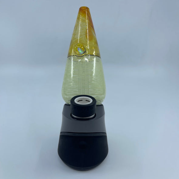 Unlmtd Glass Full Color Puffco Peak Attachment (Amber/Linework Bullet)