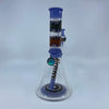 Ian S Glass Beaker W/ Opal (Light Sonic Over Icy White Satin) W/ Matching Bubble Cap - SSG