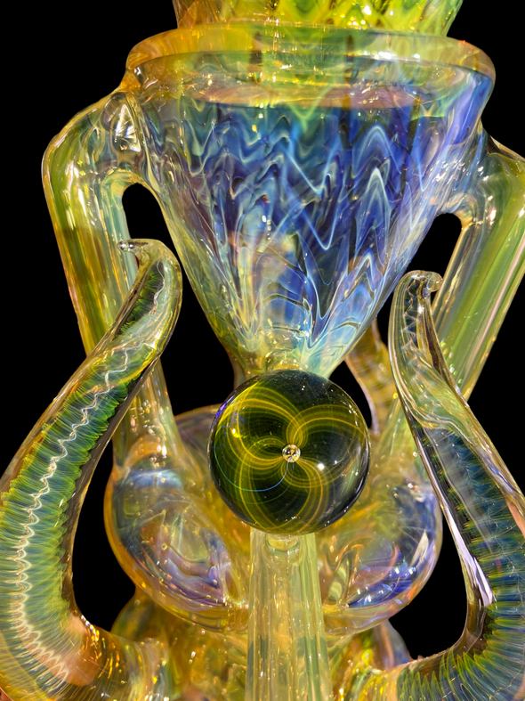 STF Glass Fully Fumed Recycler (With Horns) #7