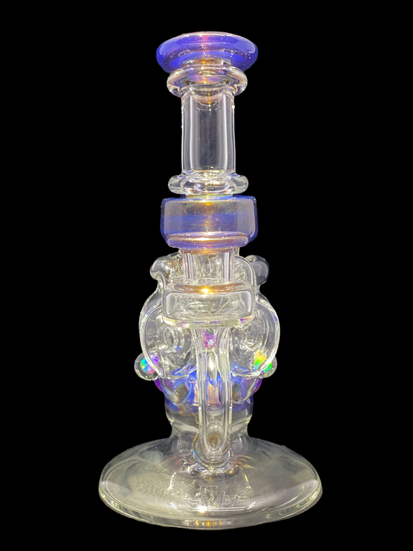 Sleeps Glass Sleeps Cycler Quad Uptake Recycler (Bronze Pearl Dipped in Neo Opal)