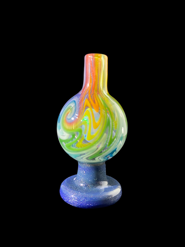 Soup Glass Wig Wag Encased Opal Bubble Cap (Assorted Colors)