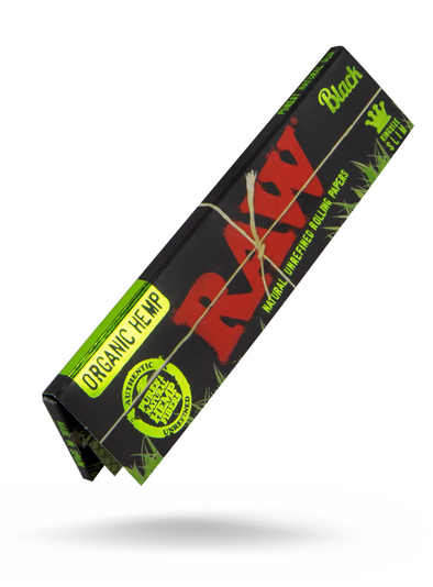 Raw Black Organic Hemp Papers  32 Papers(Assorted Sizes)