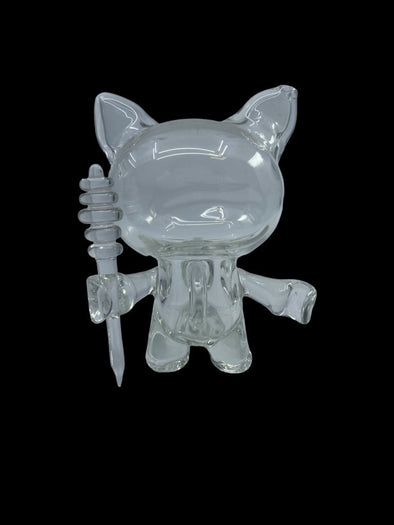 Eon Glass Sculpture Cat W/ Glass Dab Tool