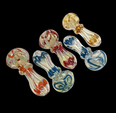 Rod & Silver Fumed 3" Hand Pipe (Assorted Colors)
