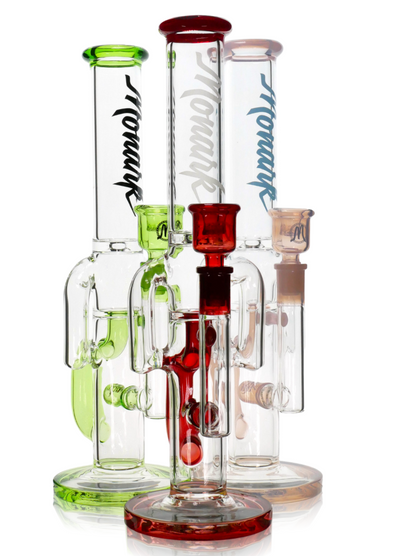 Monark Glass 13" 38mm Recycler (Assorted Colors)
