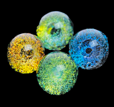 Black Sheep Glass Dichro Marbles (Assorted Sizes)