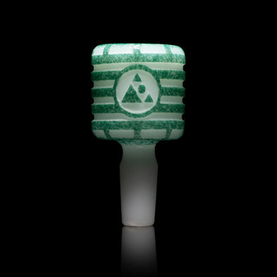 Milkyway Glass Universal Bowl: Fits most 14mm joints, Crafted from durable green glass with intricate designs, Provides smooth airflow for improved performance, Easy to clean and maintain, A stylish upgrade for your setup.