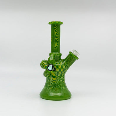 AH Glass Mini Tube Green Lime: Vivid Colors, Portable Size, Premium Craftsmanship, Functional Design, Perfect for Display, Green and Lime Colorway