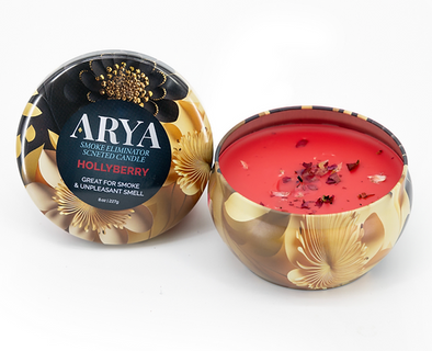 Arya Odor Eliminator Candle – Removes Smoke Odors and Freshens Air with Long-Lasting Scented Wax