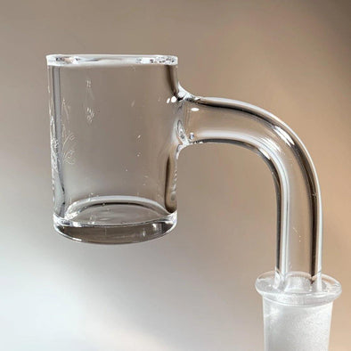 Campfire Quartz Beveled Edge Banger – 25mm Fully Fused Design for Optimal Dabs: Beveled Edge, Enhances Seal with Carb Caps, Efficient Airflow, Fully Fused Joint, Adds Durability, Ensures Even Heat Distribution, Premium Quartz, Offers High Thermal Resistance, Smooth Dabs, Generous Size, 25mm Bucket, Larger Concentrate Loads, Easy to Clean, Designed for Low Maintenance, Long-Term Use.