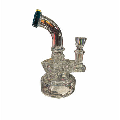 Color Accented Mini Rig: Portable Design, Color Accents, Durable Glass, Efficient Functionality, Easy Maintenance, Compact Glass with Vibrant Highlights