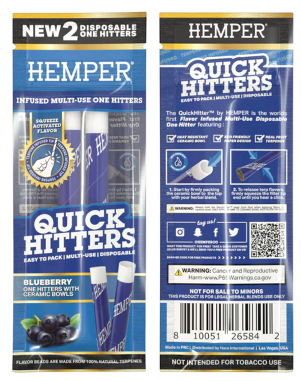 Hemper Quick Hitters - Multi Use Disposable One Hitters (Assorted Flavors)