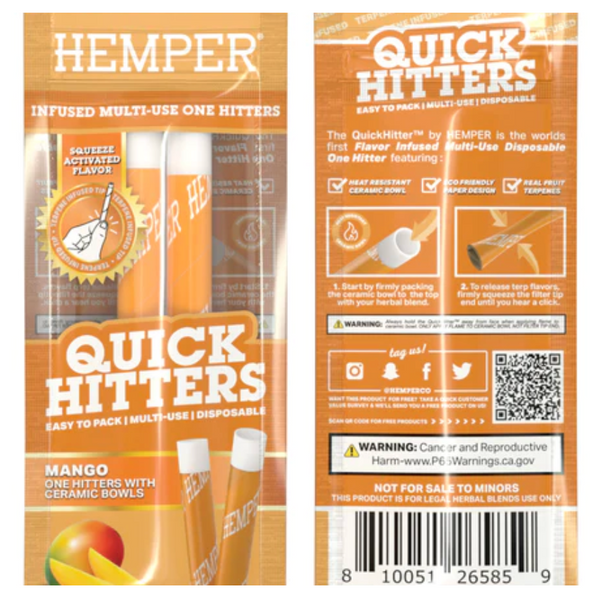 Hemper Quick Hitters - Multi Use Disposable One Hitters (Assorted Flavors)