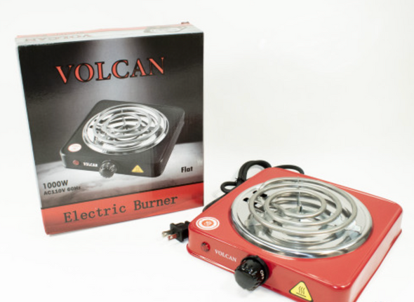 Volcan 1000W Flat Electric Charcoal Burner Stove