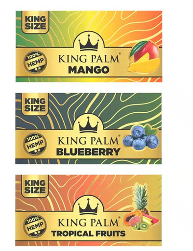 King Palm Flavored Hemp Rolling Papers W/ Tips (King)