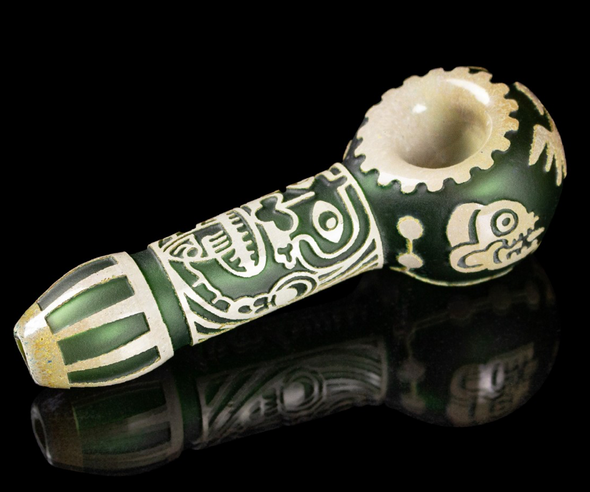 Milkyway Glass Maya Face Hand Pipe (Assorted Colors)