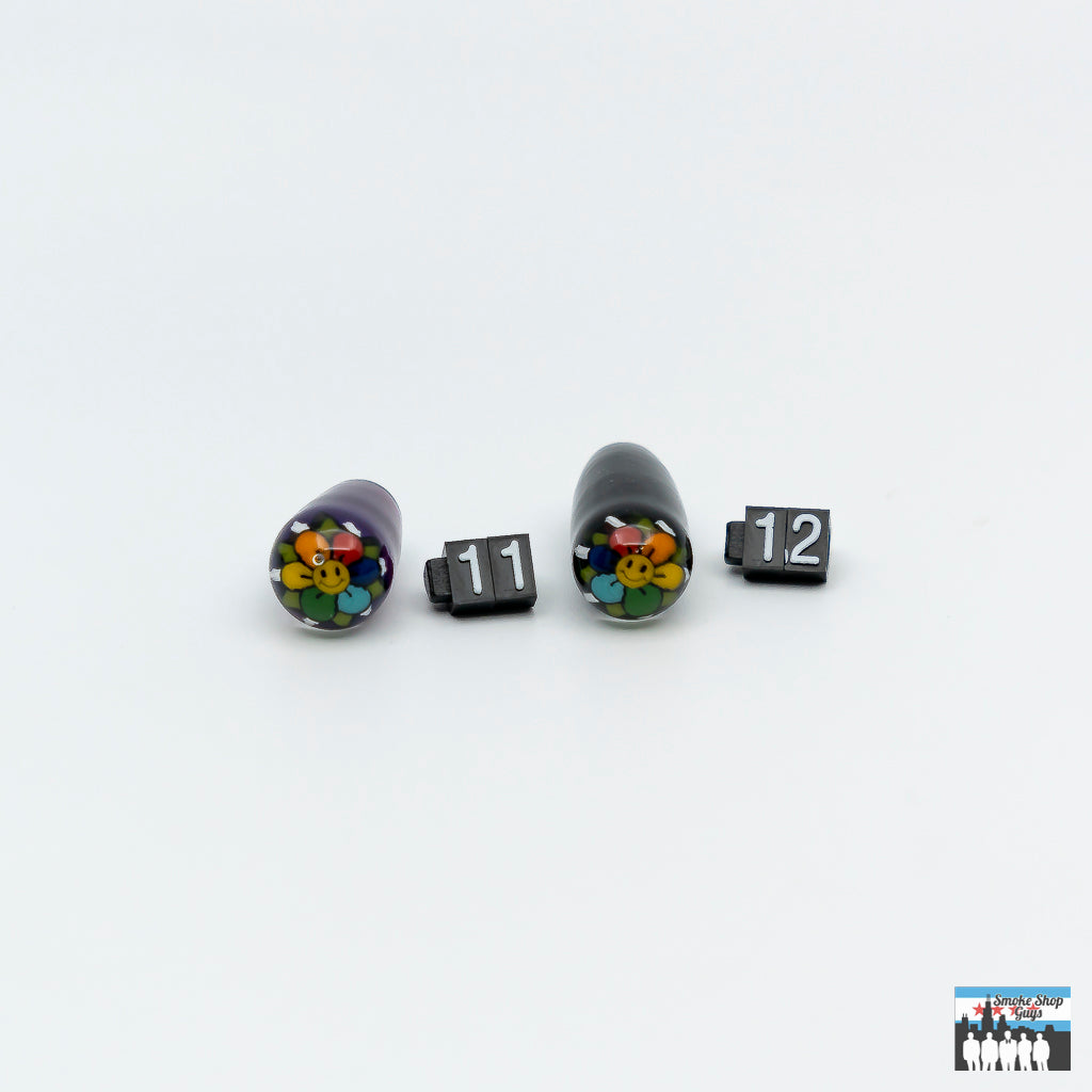 Steve H. Glass Oculus Plug for Puffco Peak Pro - Rainbow Flower Design ...