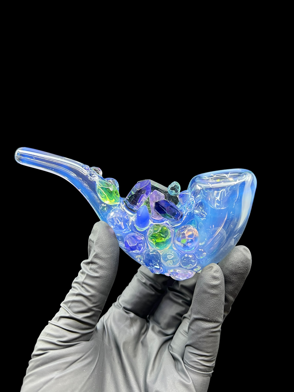 Northern Waters Glass Blue With Rainbow Crystals Sherlock