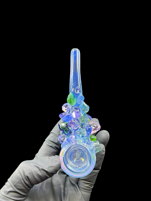 Northern Waters Glass Blue With Rainbow Crystals Sherlock