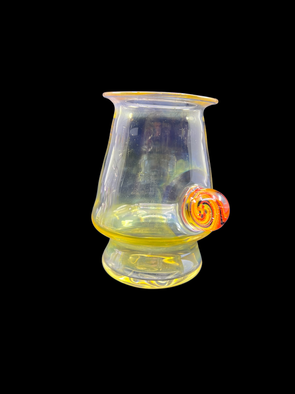 Millennium Glass Silver Fumed Cup with Millie