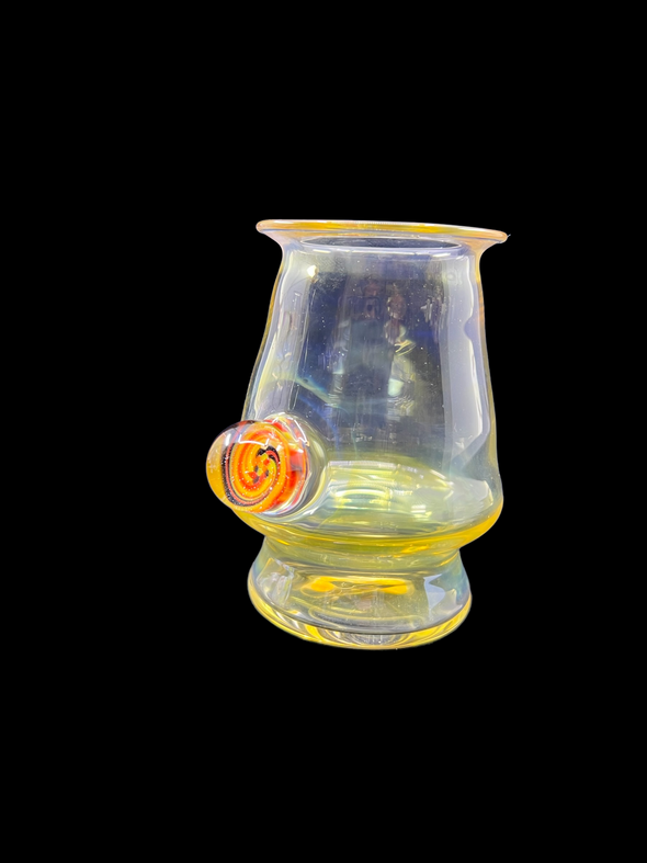 Millennium Glass Silver Fumed Cup with Millie