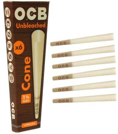 OCB Virgin Unbleached Cones (Assorted Sizes)