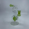 Greybo Glass Dual Uptake Ball Recycler Partial Accent (Opal Lime Satin) - SSG