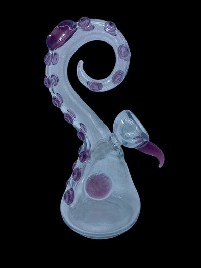 Wicked Glass Tentacle W/ Slide (Transparent Blue/Pink)