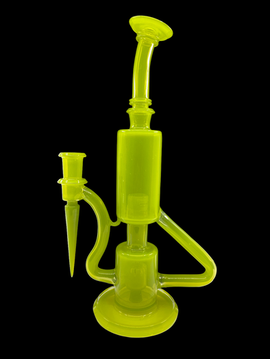 Glass Carpenter Bubble Dumper Full Color (Lime Drop)