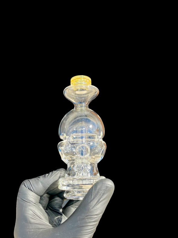 Miner Glass Puffco Peak Pro Fab Egg Attachment(Clear/Color & Crushed Opal Mouthpiece)