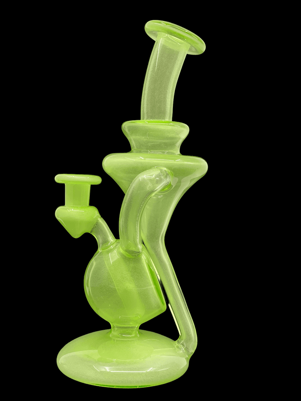 M Henny Glass Recycler (Lime over White Satin) - SSG