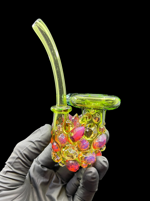 Northern Waters Glass Green With Pink Crystals Sherlock