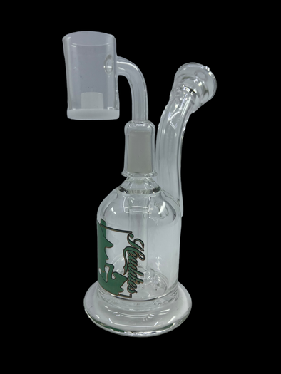 Frosted Ice Cream Dab Rig handcrafted from borosilicate glass with vibrant ice cream cone design. Compact and durable for smooth, flavorful hits.